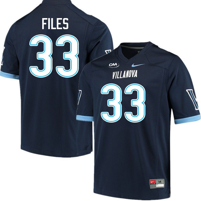 Villanova Wildcats #33 Ian Files College Football Jerseys Stitched-Navy Villanova Wildcats #33 Ian Files College Football Jerseys Stitched-Navy
